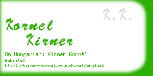 kornel kirner business card